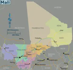 Mali Regions Map