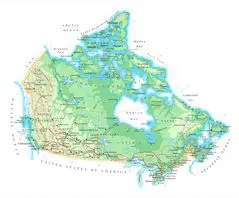 Map Canada Physical 2