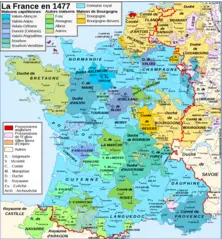 Map France In 1477