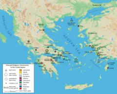 Map Greek Sanctuaries