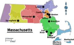 Map of Massachusetts Regions
