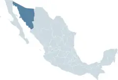 Map of Mexico Sonora