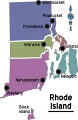 Map of Rhode Island Regions