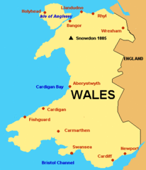 Map of Wales Gif