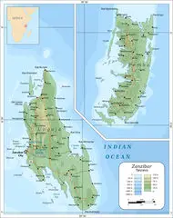 Map of Zanzibar Archipelago