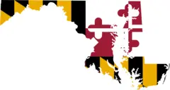Maryland Flag Map