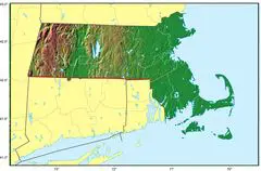 Massachusetts Relief Map