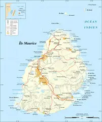 Mauritius Island Map French