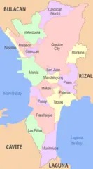 Metro Manila Political Map