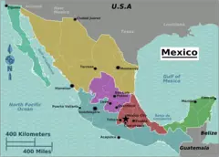 Mexico Regions Map