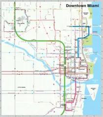 Miami Downtown Transport Map (city Center)