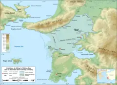 Miletus Bay Silting Evolution Map