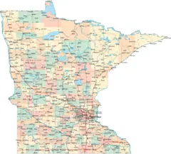 Minnesota Highway Map With Cities