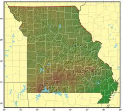 Missouri Relief Map