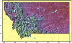 Montana Relief Map
