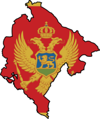 Montenegro Flag Map
