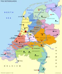 Netherlands Map Divisions