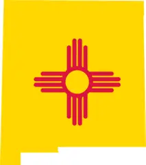 New Mexico Flag Map