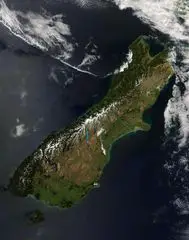 New Zealand South Island Satellite Image