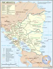 Nicaragua Regions Map 1