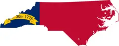 North Carolina Flag Map