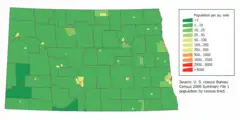 North Dakota Population Map