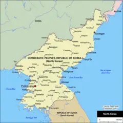 North Korea Cities Map