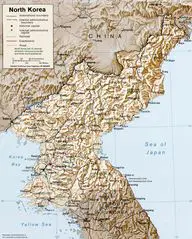 North Korea Physical Map