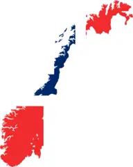 Norway Flag Map