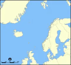 Norwegian Sea Blank Map