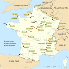 Nuclear Power Plants Map France