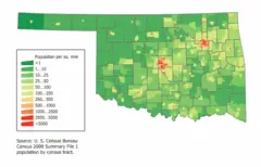 Oklahoma Population Map