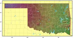 Oklahoma Relief Map