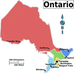 Ontario Regions Map