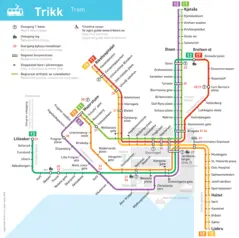 Oslo Tram Map