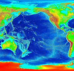 Pacific Ocean Elevation Map