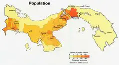 Panama Population Map 1980