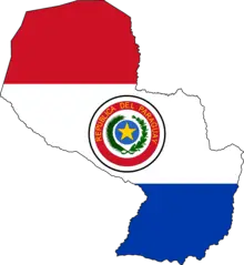 Paraguay Flag Map