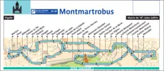 Paris Montmartrobus Map