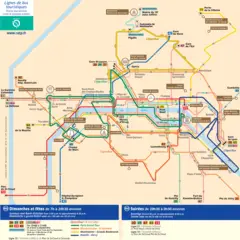 Paris Tourist Bus Map