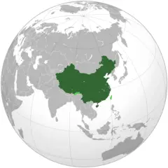 People's Republic of China Orthographic Projection