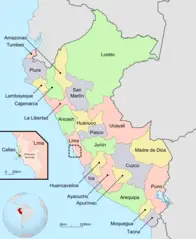 Peru Regions And Departments