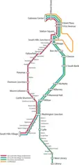 Pittsburgh Light Rail Map (metro)