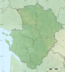 Poitou Charentes Region Relief Location Map