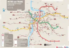 Prague Metro And Tram Map