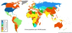Prisoner Population Rate Un Hdr 2007 2008