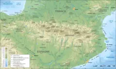 Pyrenees Topographic Map Fr