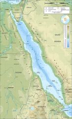 Red Sea Topographic Map