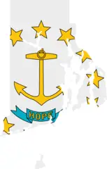 Rhode Island Flag Map