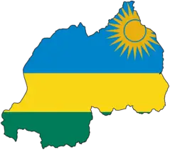 Rwanda Flag Map